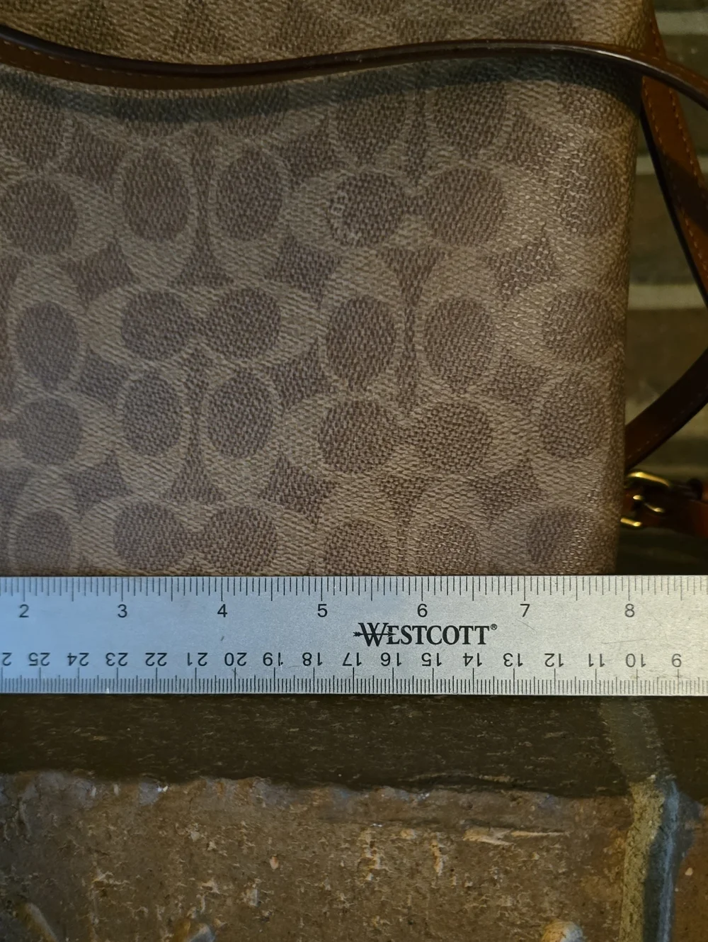 COACH Signature Kitt Messenger Brown Crossbody